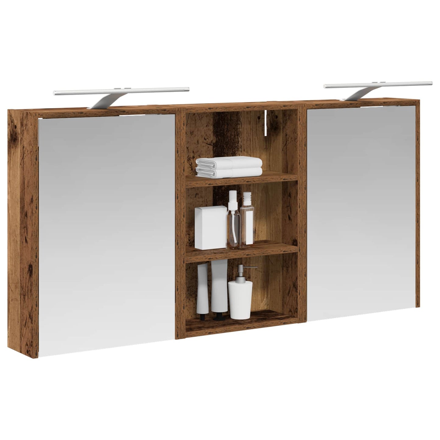 Set di Armadi da Bagno con lo scaffale 3 pcs 126 x 16 x 62.5 cm | homemem39