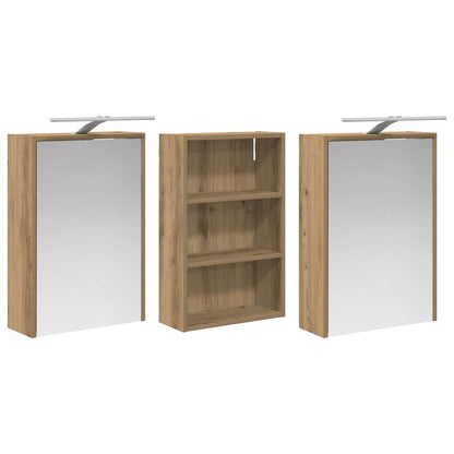Set di Armadi da Bagno con lo scaffale 3 pcs 126 x 16 x 62.5 cm | homemem39