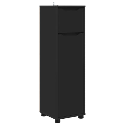 Set di mobili per il bagno 4 pcs Nero Legno multistrato