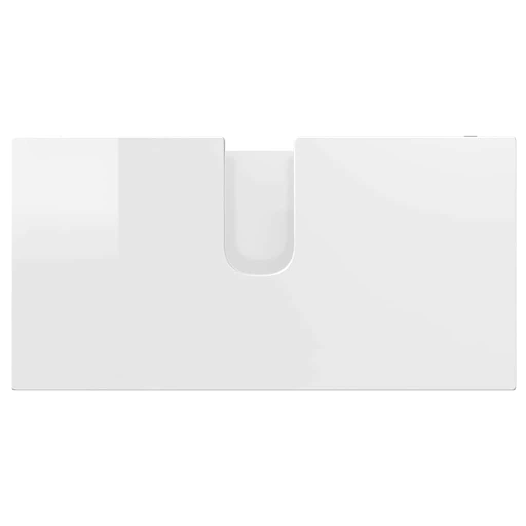 Set di mobili per il bagno con cassetto 4 pcs Bianco Lucido