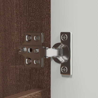 Set di mobili per il bagno con cassetto 4 pcs Rovere Marrone