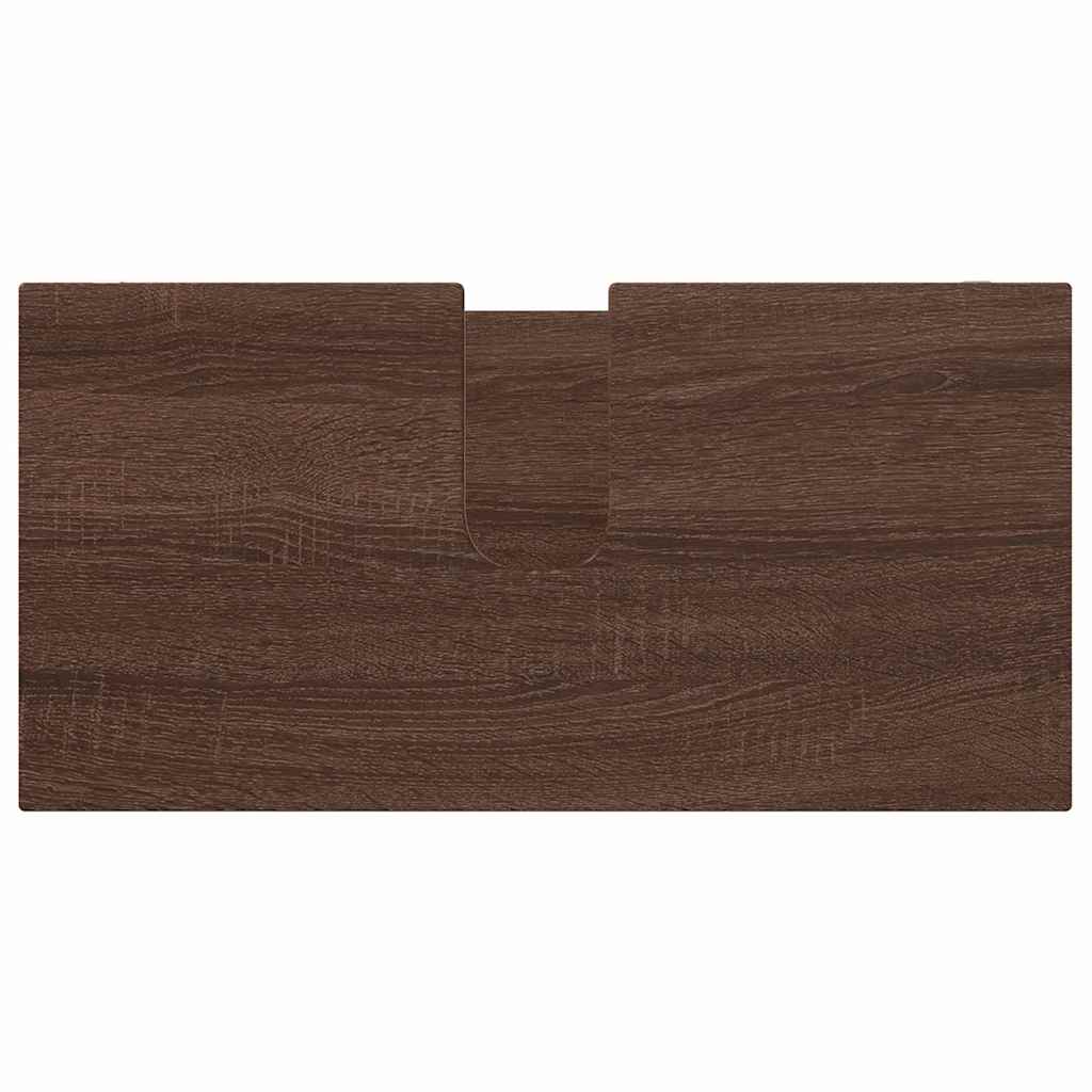 Set di mobili per il bagno con cassetto 4 pcs Rovere Marrone