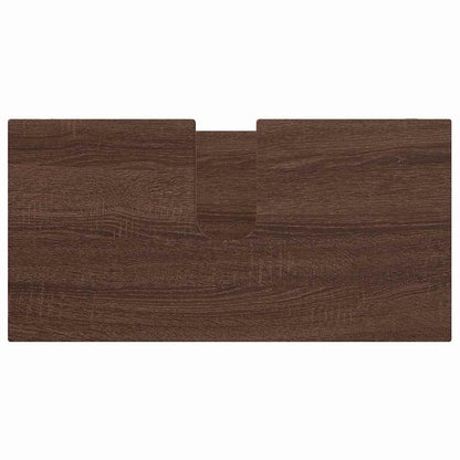 Set di mobili per il bagno con cassetto 4 pcs Rovere Marrone