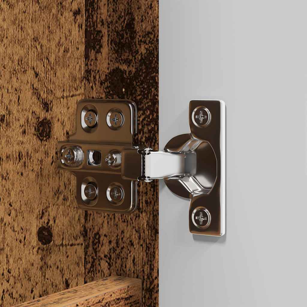 Set di mobili per il bagno con cassetto 4 pcs Legno vecchio