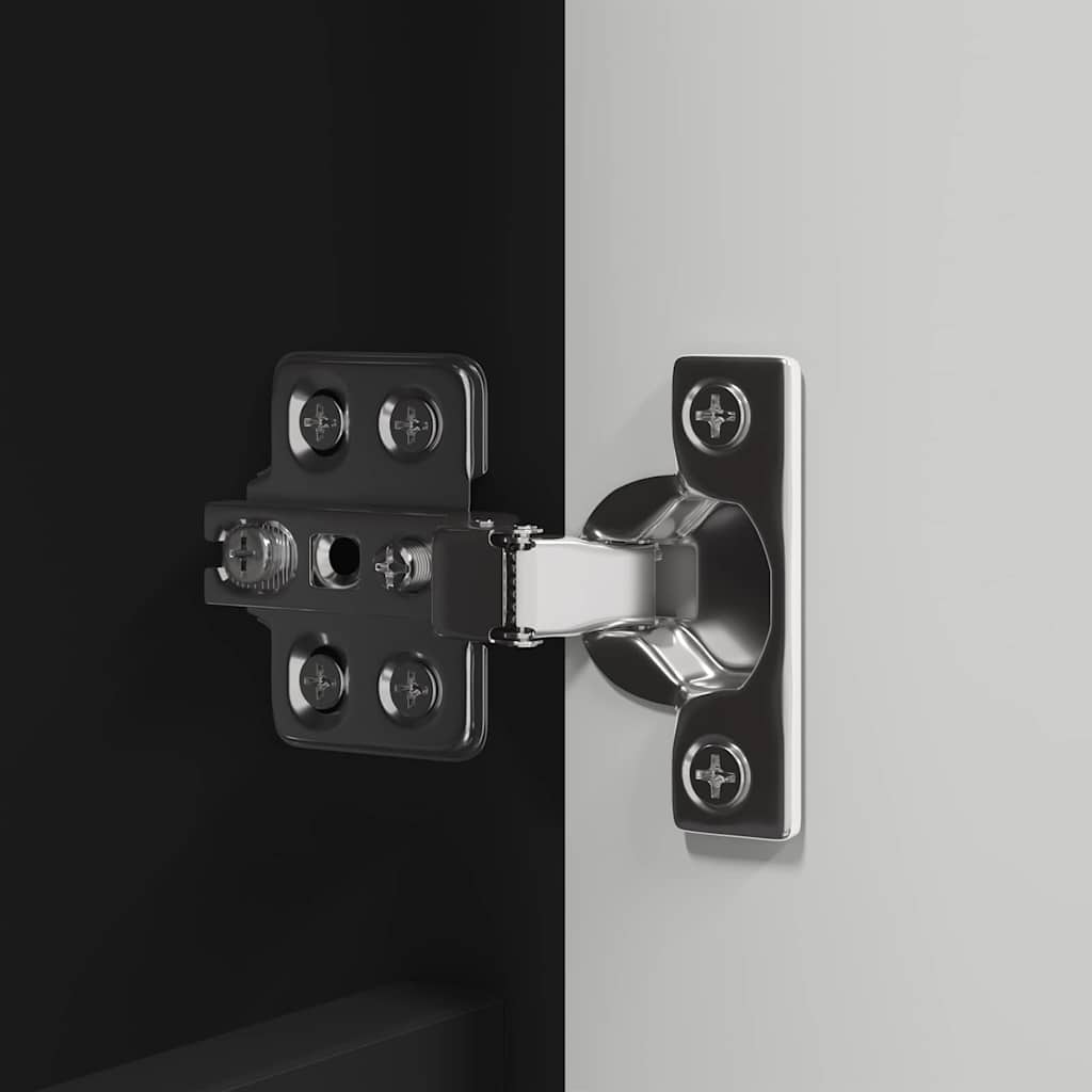 Set di mobili per il bagno 3 pcs Nero Legno multistrato