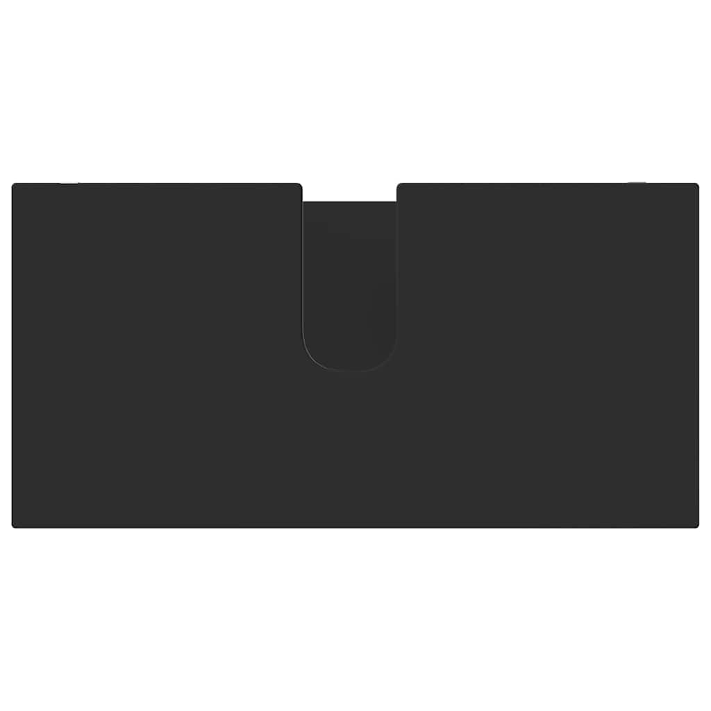 Set di mobili per il bagno 3 pcs Nero Legno multistrato