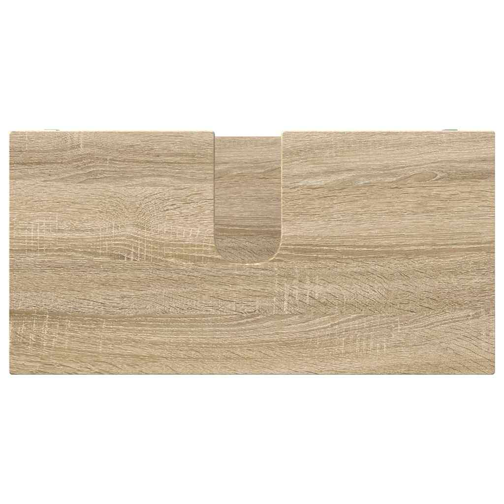 Set di mobili per il bagno con cassetto 3 pcs Rovere Sonoma