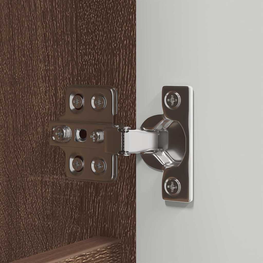 Set di mobili per il bagno con cassetto 3 pcs Rovere Marrone