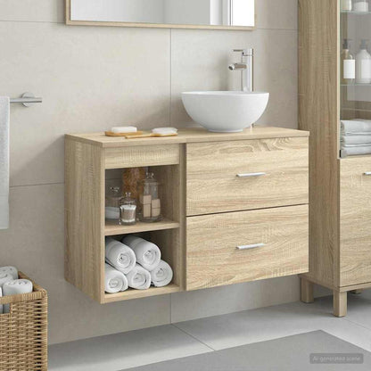 Set di mobili per il bagno 2 pcs Rovere Sonoma | homemem39