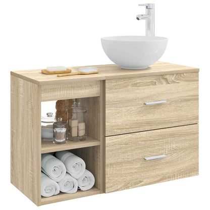 Set di mobili per il bagno 2 pcs Rovere Sonoma | homemem39