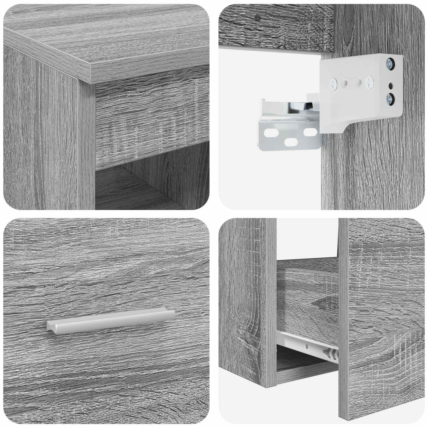 Set di mobili per il bagno 2 pcs Sonoma grigio | homemem39