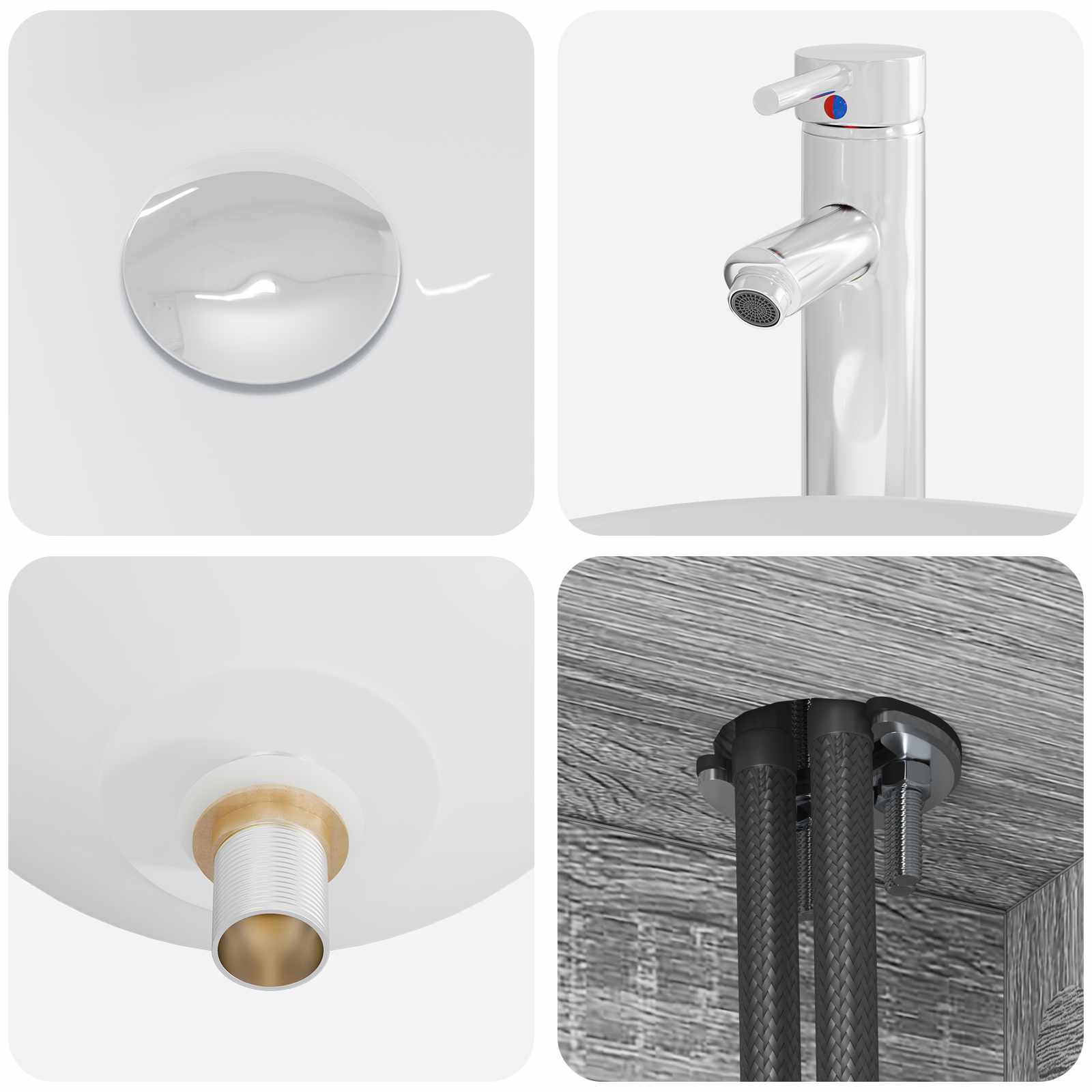 Set di mobili per il bagno 2 pcs Sonoma grigio | homemem39