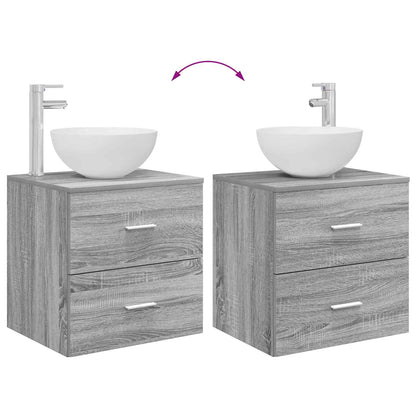 Set di mobili per il bagno 2 pcs Sonoma grigio | homemem39