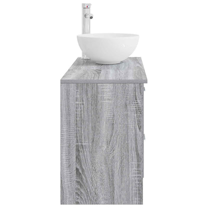 Set di mobili per il bagno 2 pcs Sonoma grigio | homemem39