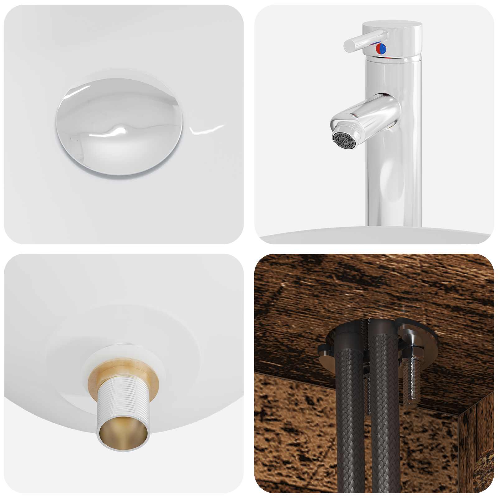 Set di mobili per il bagno 2 pcs Legno antico | homemem39