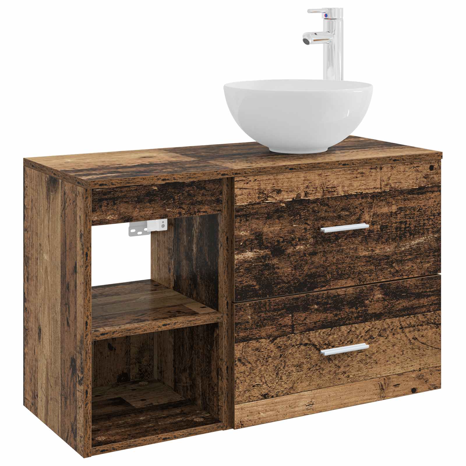 Set di mobili per il bagno 2 pcs Legno antico | homemem39