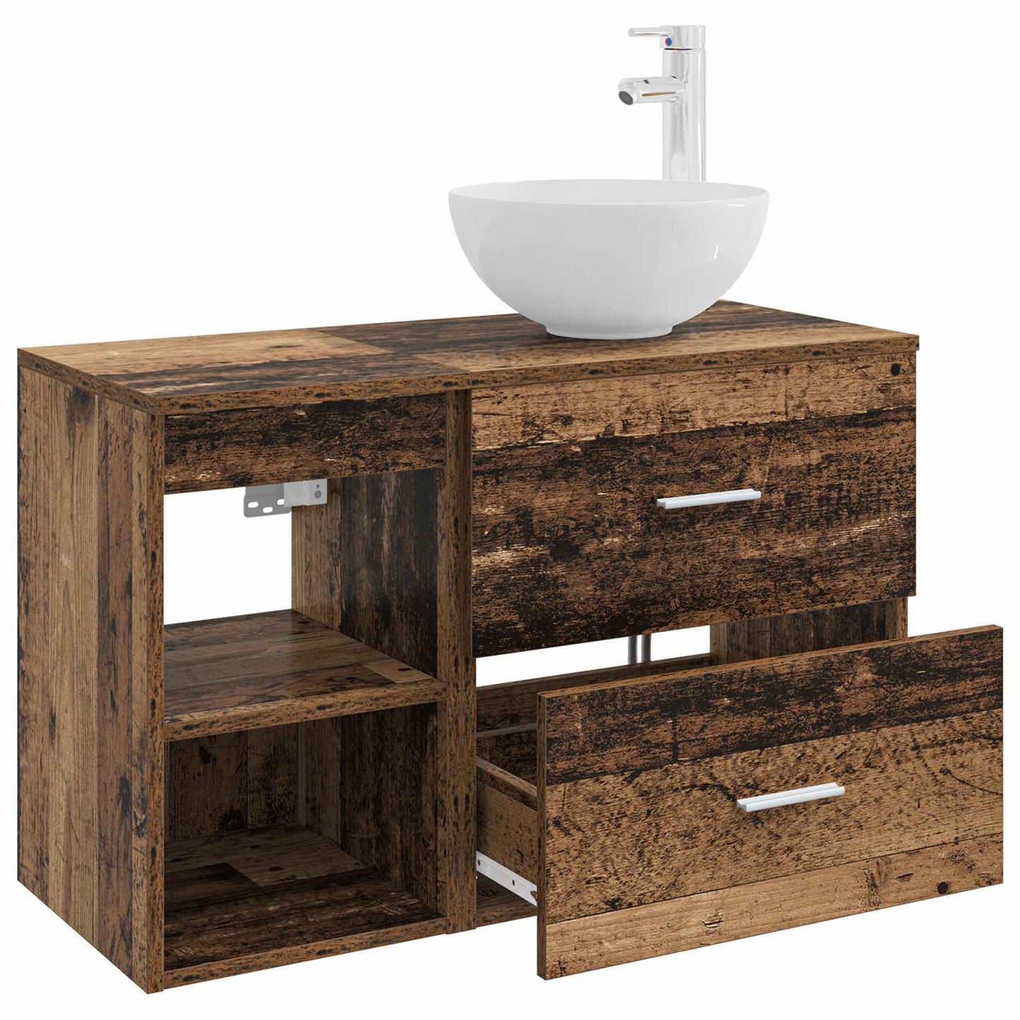 Set di mobili per il bagno 2 pcs Legno antico | homemem39