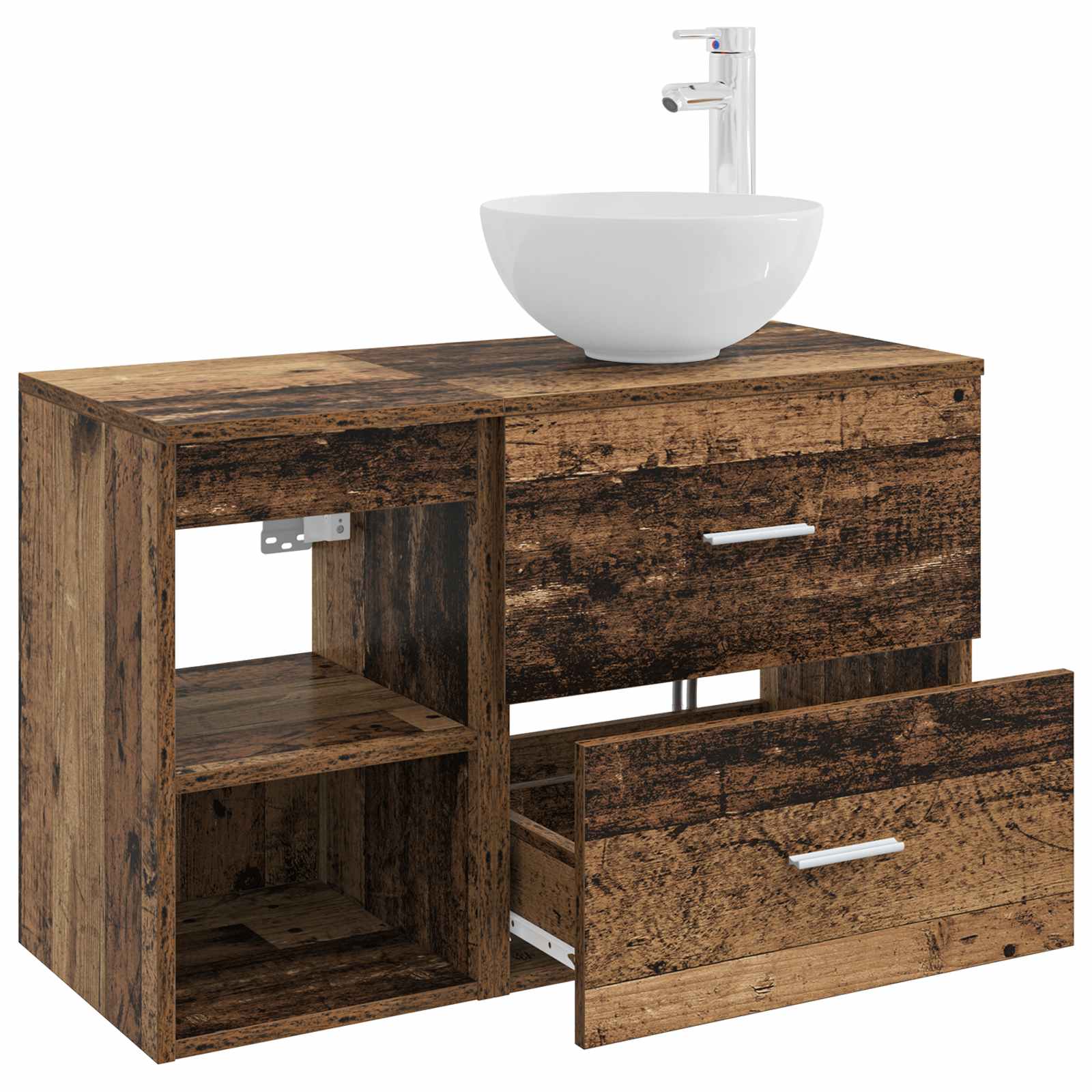 Set di mobili per il bagno 2 pcs Legno antico | homemem39