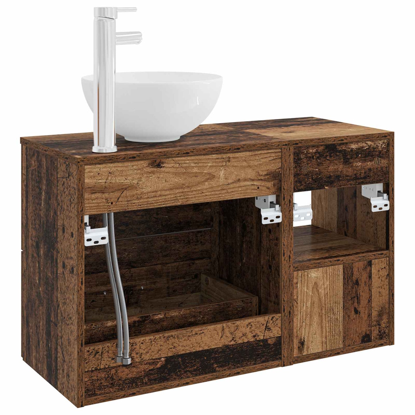 Set di mobili per il bagno 2 pcs Legno antico | homemem39