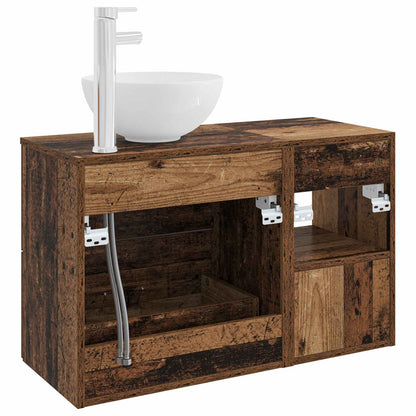 Set di mobili per il bagno 2 pcs Legno antico | homemem39