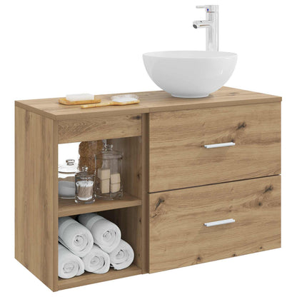 Set di mobili per il bagno 2 pz Rovere Artigianale | homemem39
