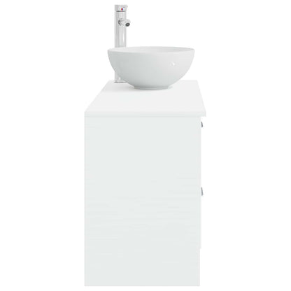 Set di mobili per il bagno 2 pcs Bianco Legno ingegnerizzato | homemem39