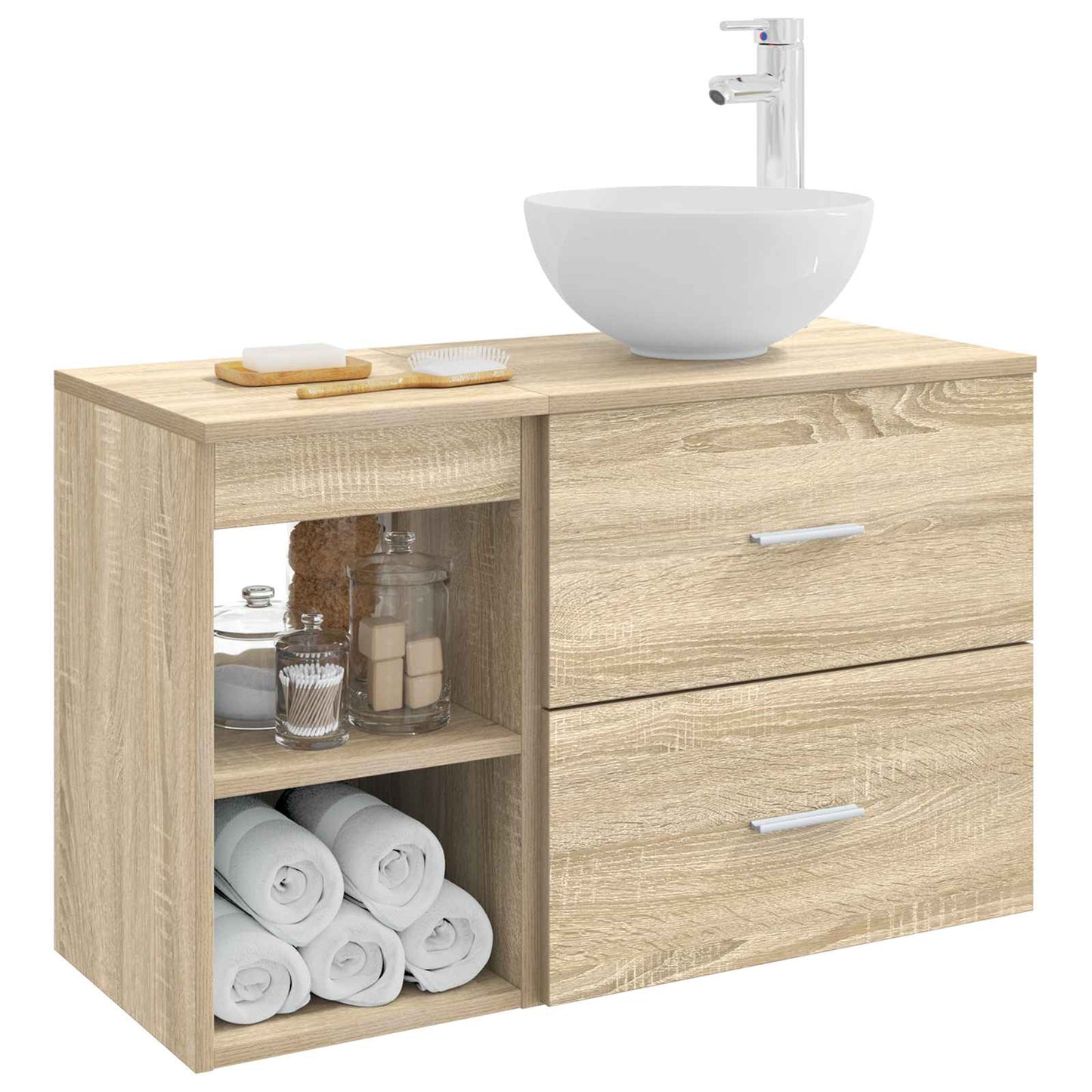 Set di mobili per il bagno 2 pcs Rovere Sonoma | homemem39