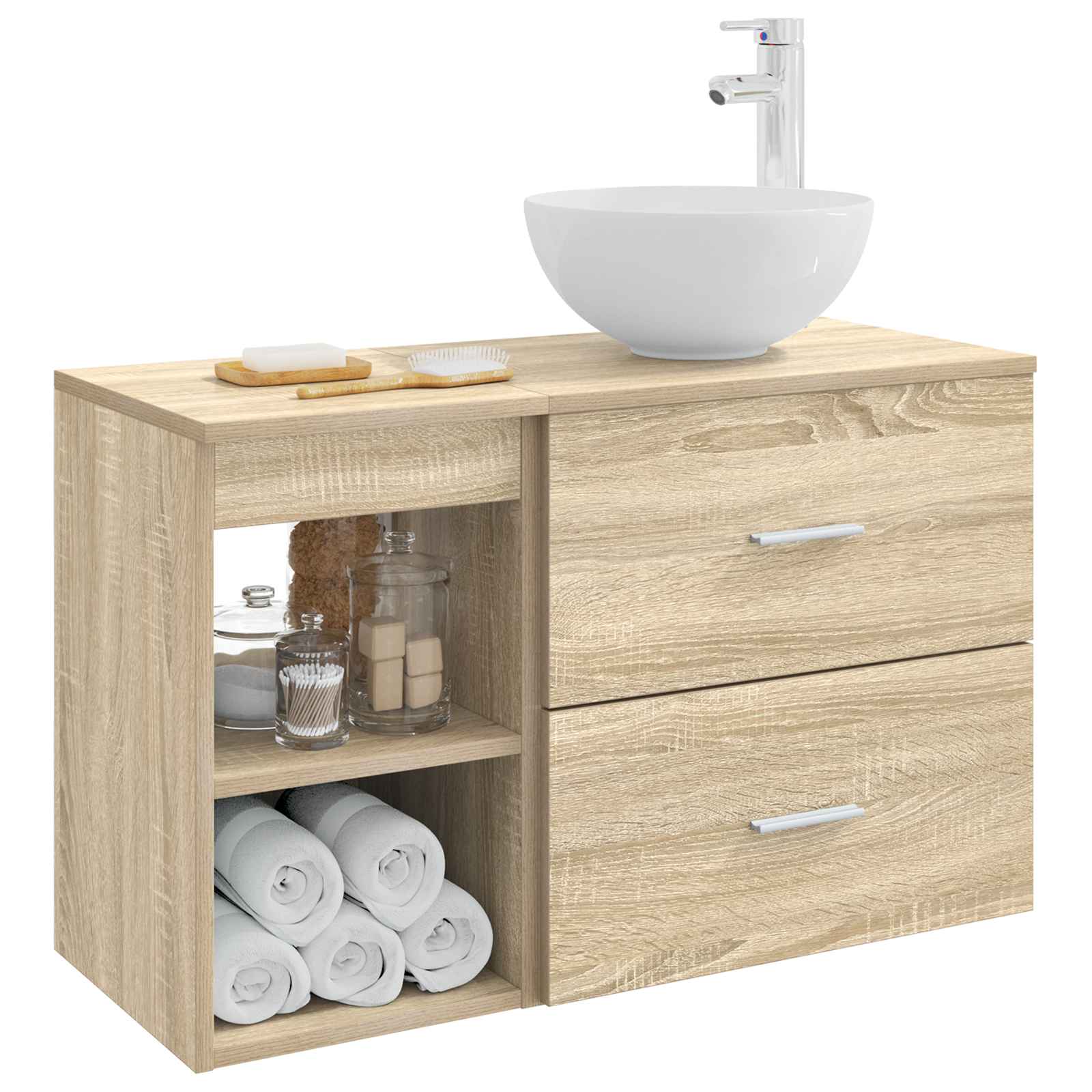 Set di mobili per il bagno 2 pcs Rovere Sonoma | homemem39