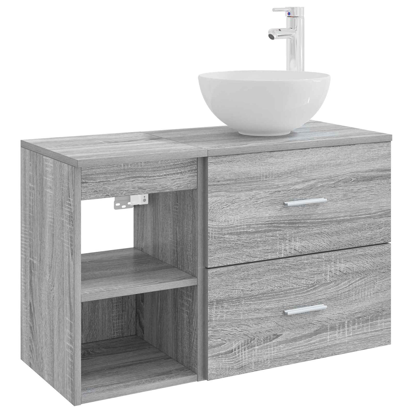 Set di mobili per il bagno 2 pcs Sonoma grigio | homemem39