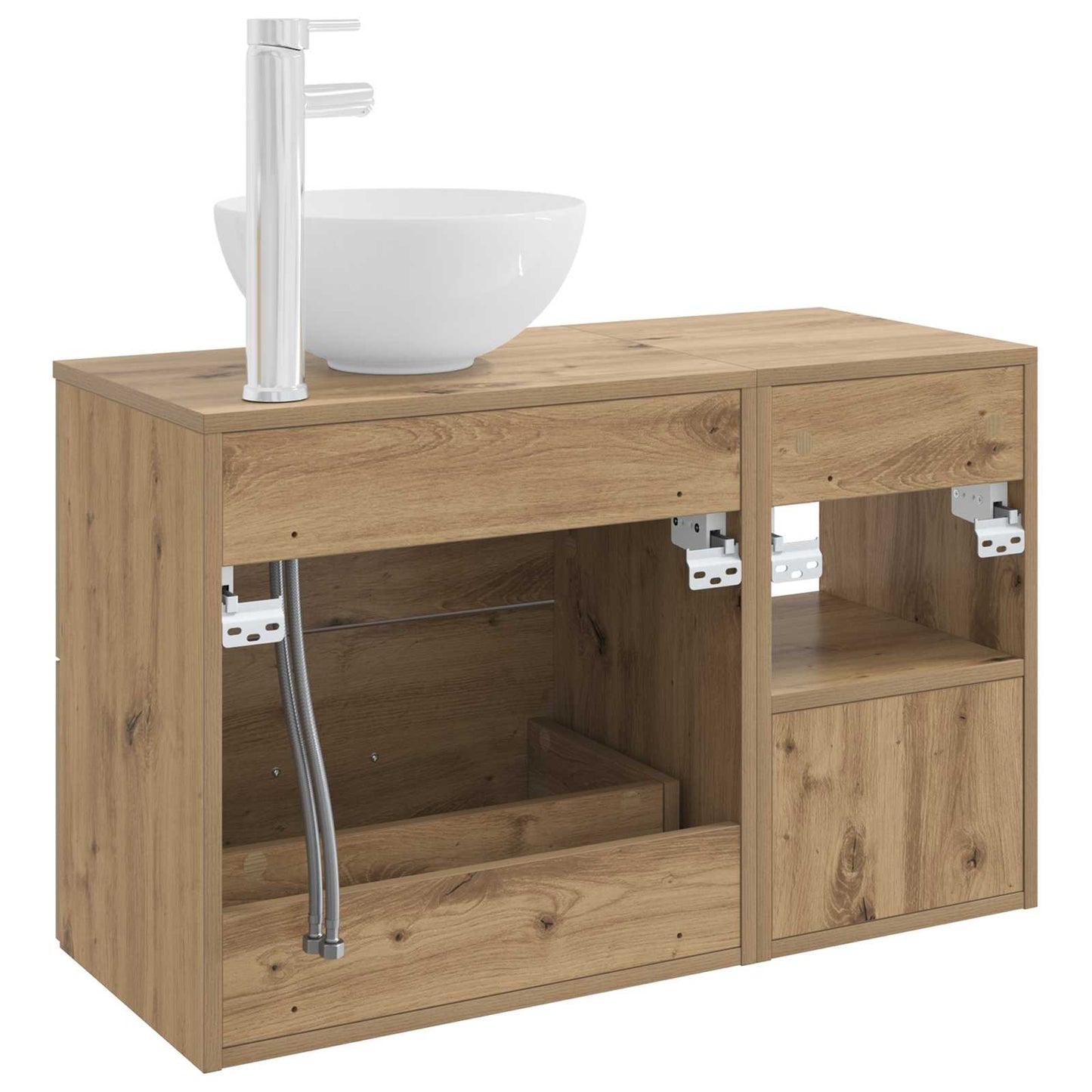 Set di mobili per il bagno 2 pz Rovere Artigianale | homemem39