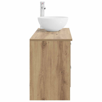 Set di mobili per il bagno 2 pz Rovere Artigianale | homemem39