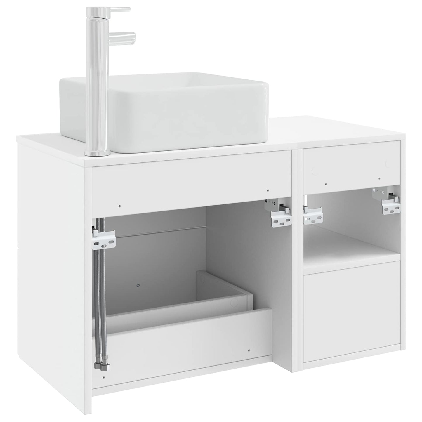 Set di mobili per il bagno 2 pcs Bianco Legno ingegnerizzato | homemem39