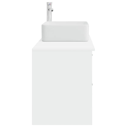 Set di mobili per il bagno 2 pcs Bianco Legno ingegnerizzato | homemem39