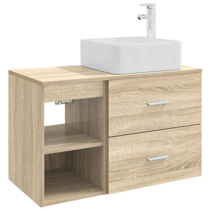 Set di mobili per il bagno 2 pcs Rovere Sonoma | homemem39