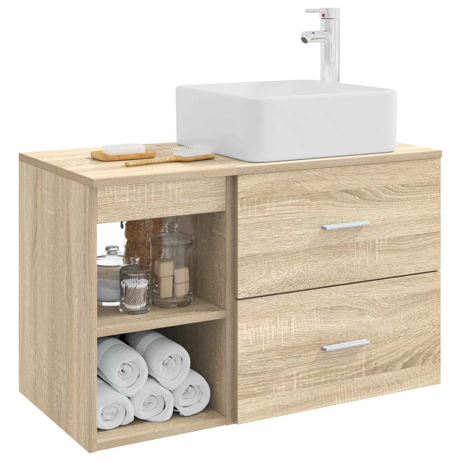Set di mobili per il bagno 2 pcs Rovere Sonoma | homemem39