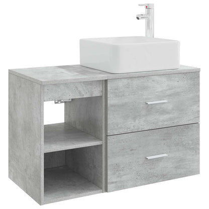 Set di mobili per il bagno 2 pcs Grigio Cemento | homemem39