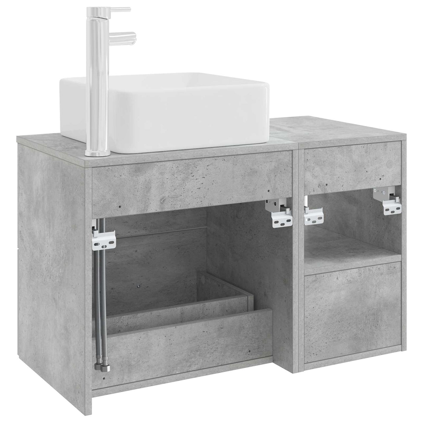 Set di mobili per il bagno 2 pcs Grigio Cemento | homemem39