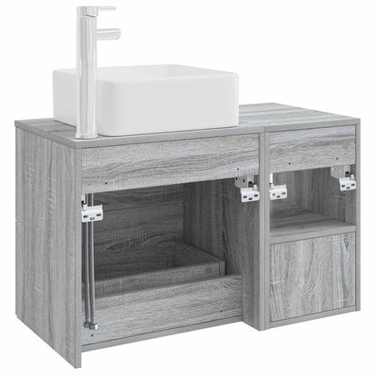 Set di mobili per il bagno 2 pcs Sonoma grigio | homemem39
