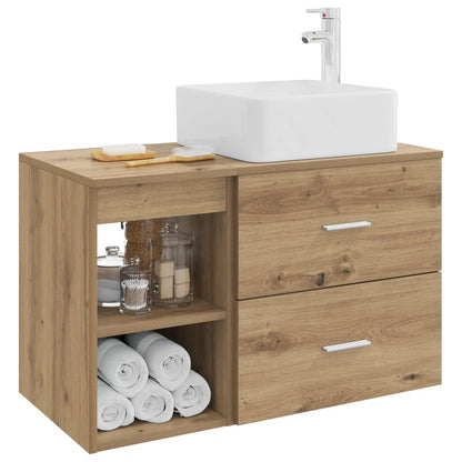 Set di mobili per il bagno 2 pz Rovere Artigianale | homemem39