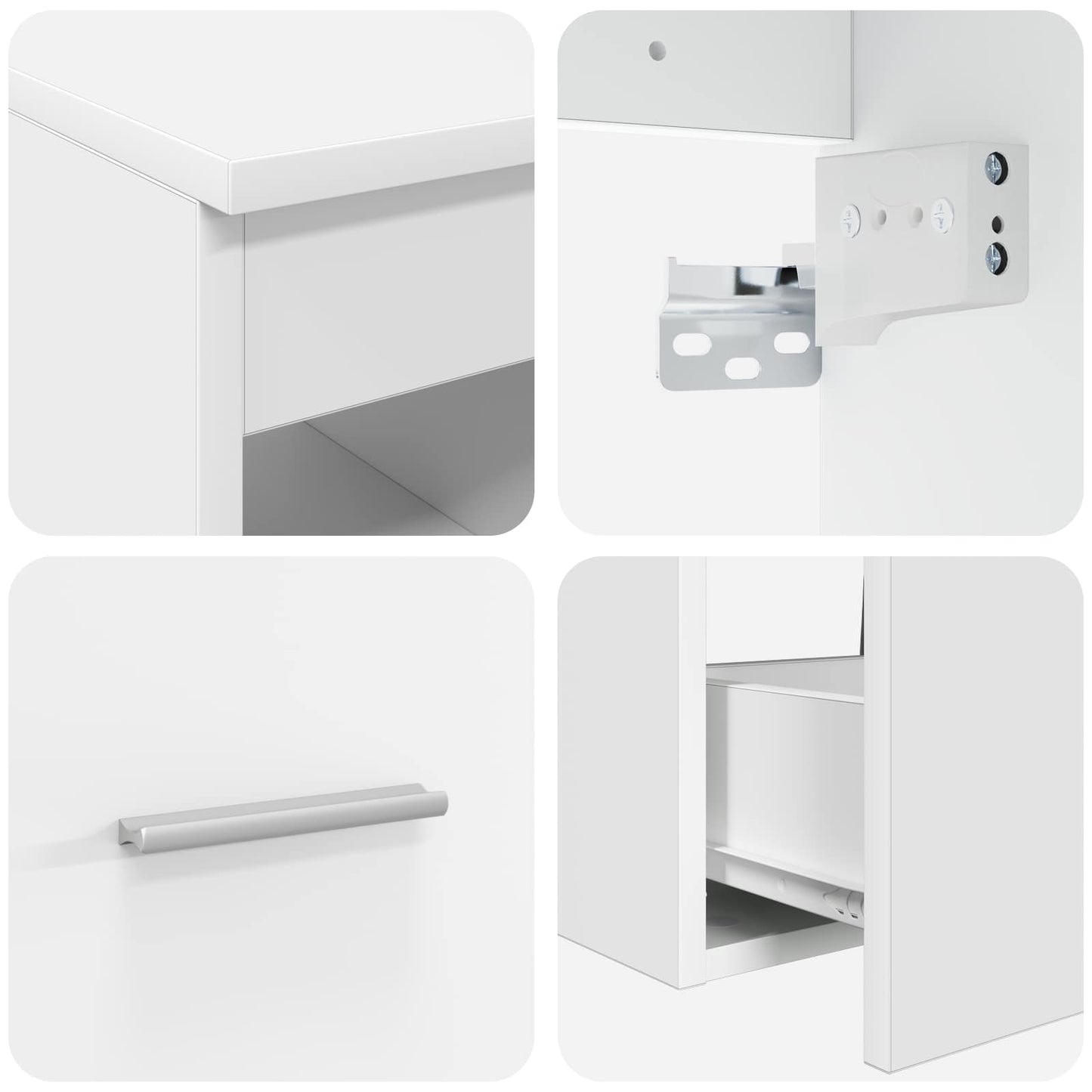 Set di mobili per il bagno 2 pcs Bianco Legno ingegnerizzato | homemem39