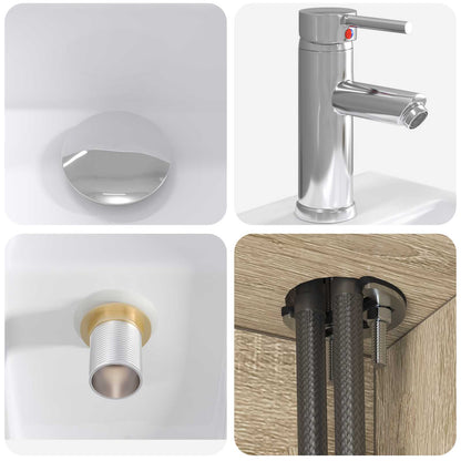 Set di mobili per il bagno 2 pcs Rovere Sonoma | homemem39