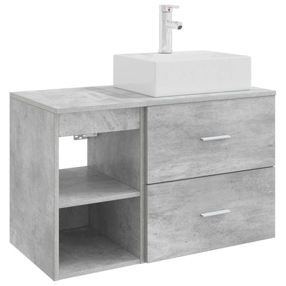 Set di mobili per il bagno 2 pcs Grigio Cemento | homemem39