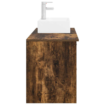 Set di mobili per il bagno 2 pcs Rovere Fumo | homemem39