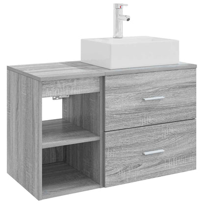 Set di mobili per il bagno 2 pcs Sonoma grigio | homemem39