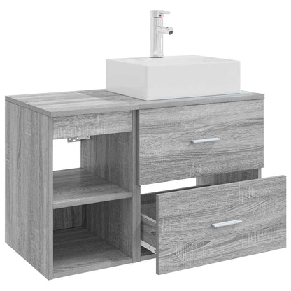 Set di mobili per il bagno 2 pcs Sonoma grigio | homemem39