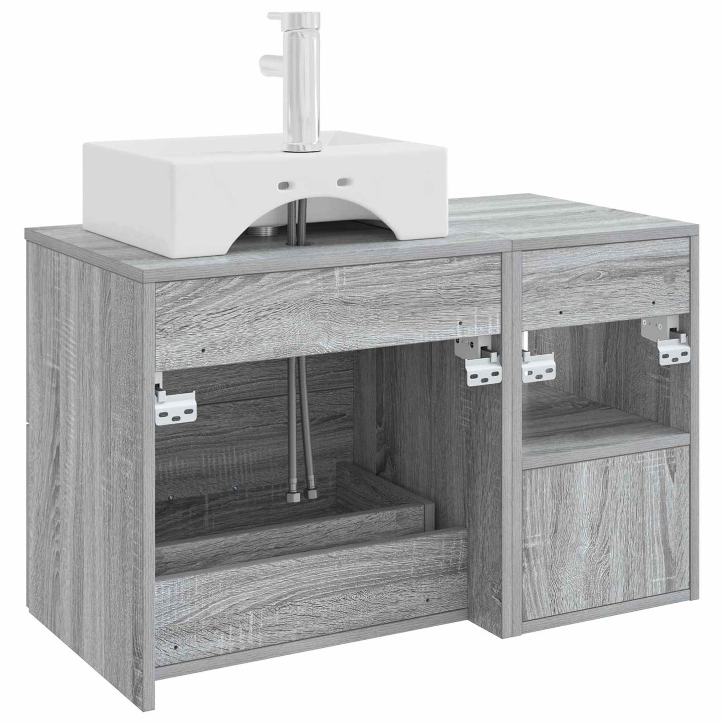 Set di mobili per il bagno 2 pcs Sonoma grigio | homemem39