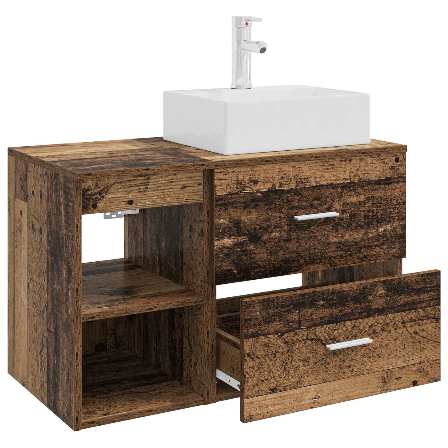 Set di mobili per il bagno 2 pcs Legno antico | homemem39