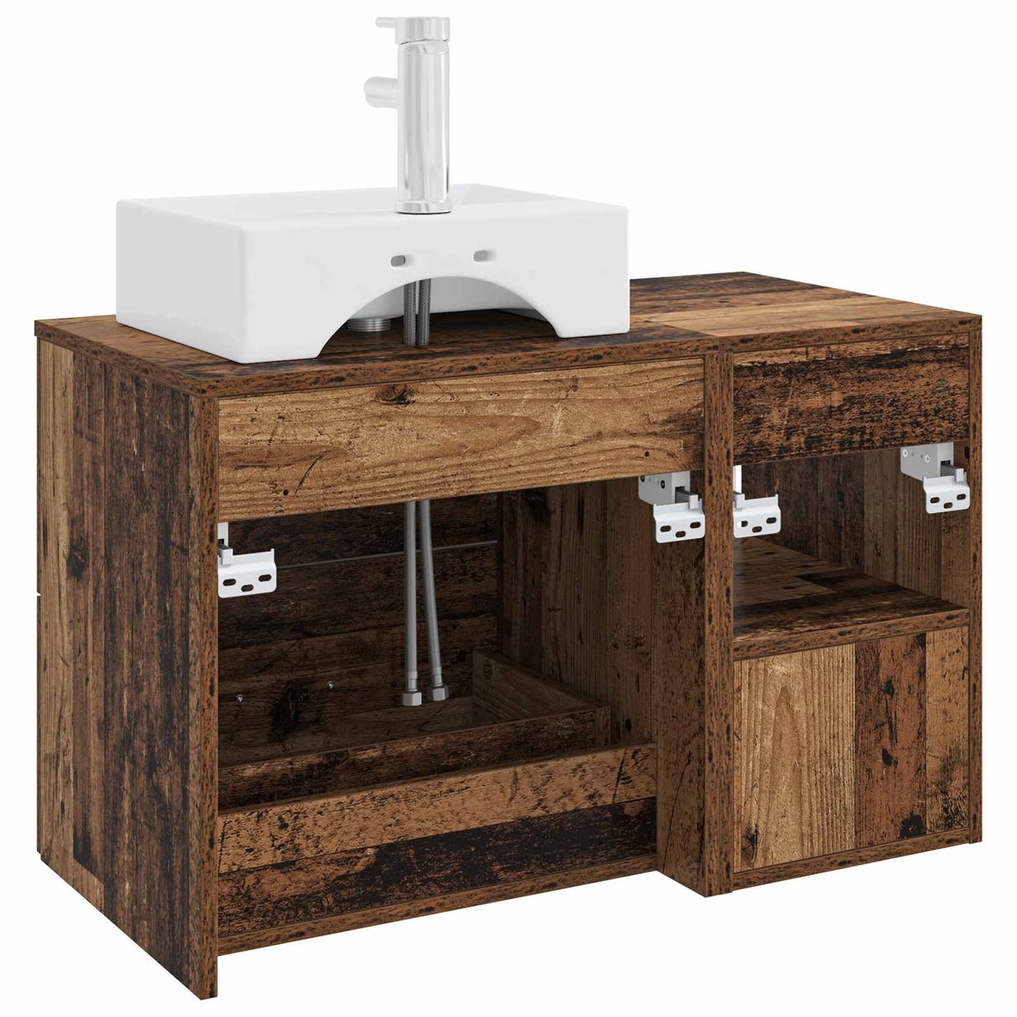 Set di mobili per il bagno 2 pcs Legno antico | homemem39