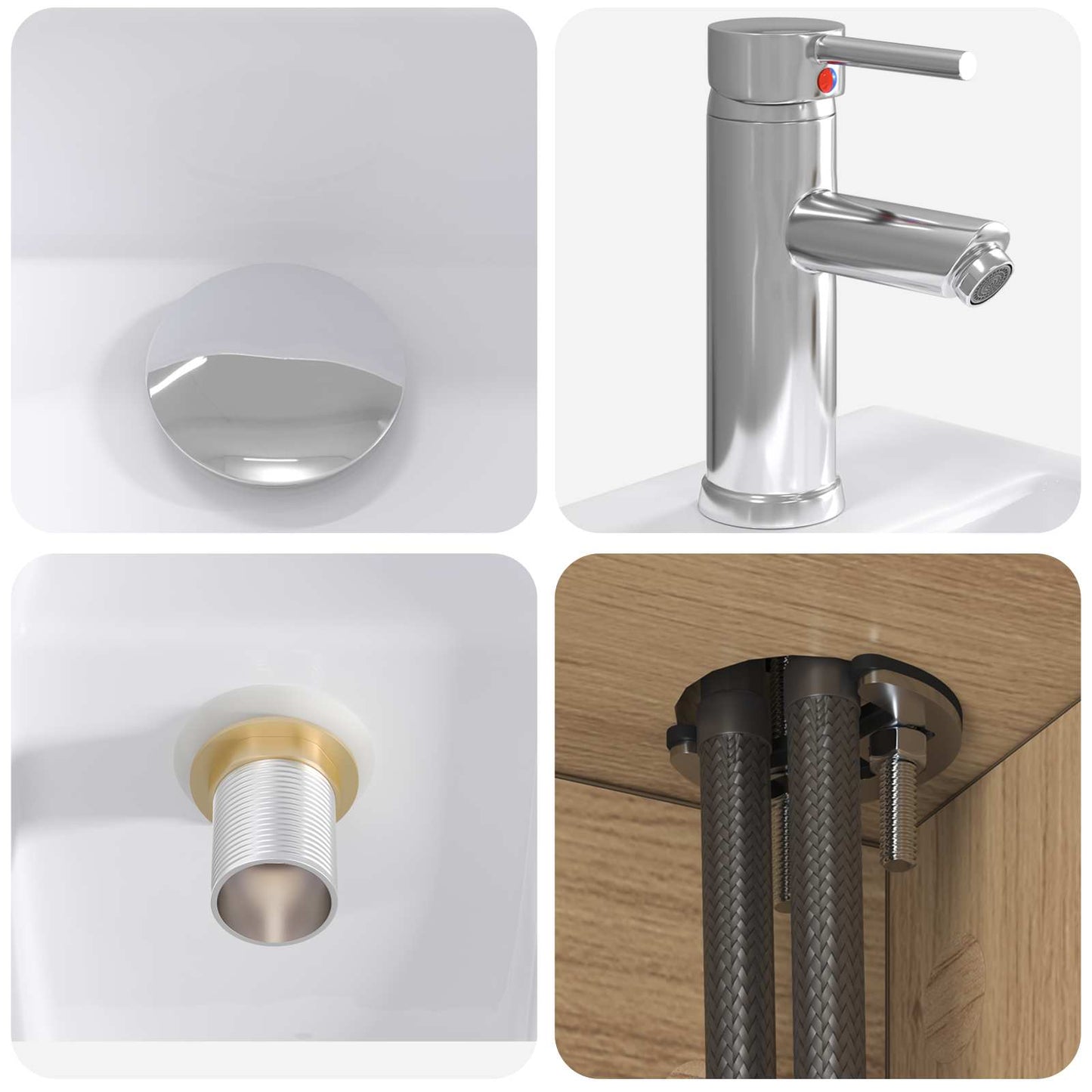 Set di mobili per il bagno 2 pz Rovere Artigianale | homemem39