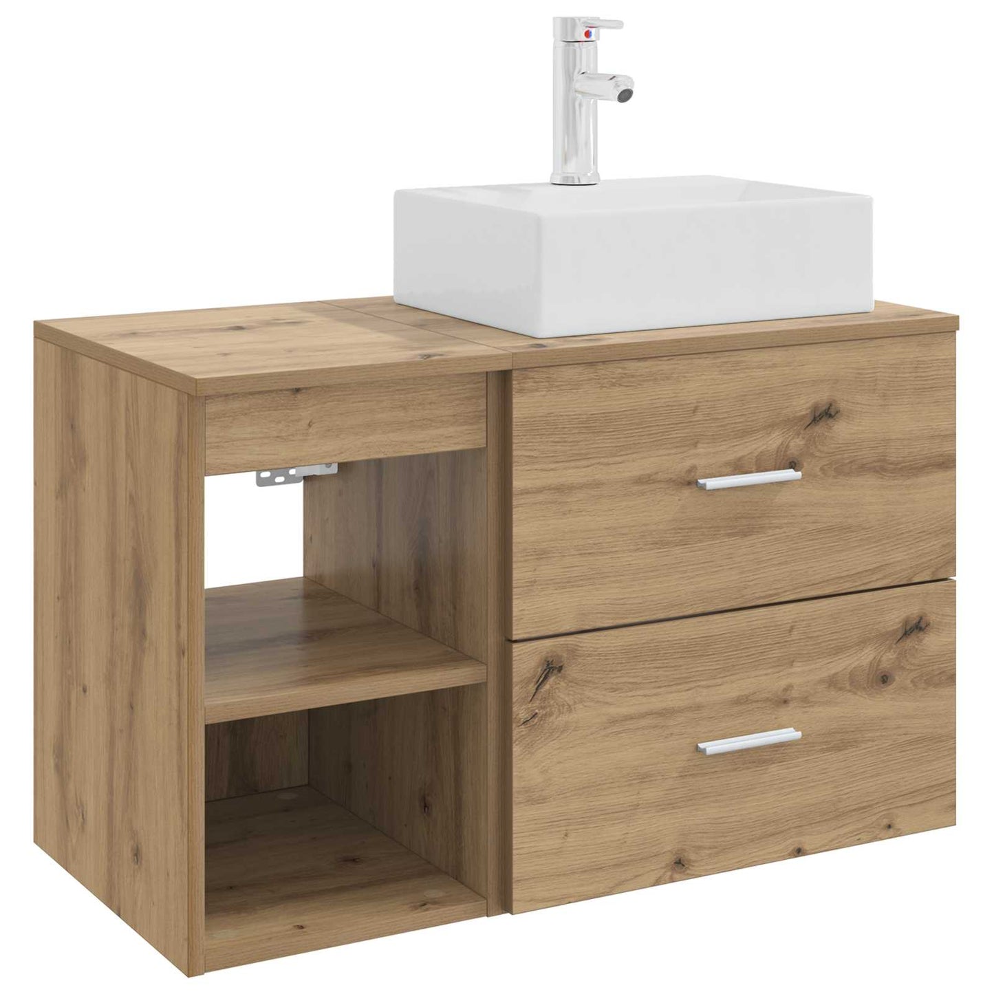 Set di mobili per il bagno 2 pz Rovere Artigianale | homemem39